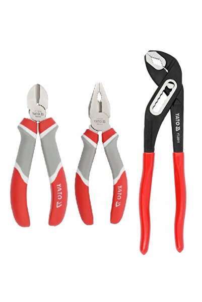 NO BRAND SET DE SCULE YATO: CLEȘTE DE 160MM CU TĂIERE LATERALĂ ȘI CLEȘTE DE Ț...