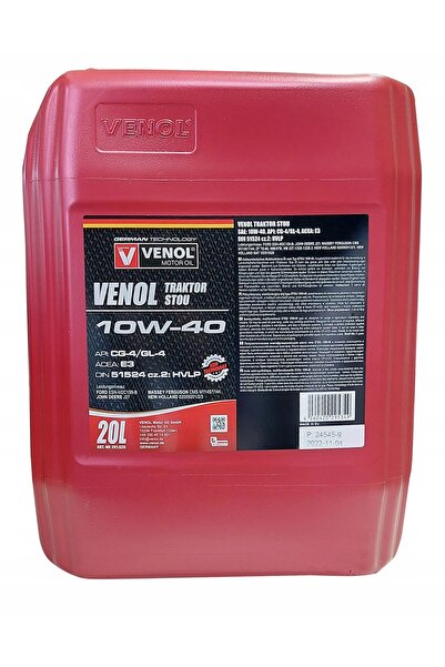 VENOL Ulei pentru Utilaje Agricole Tractor Stou CG4 GL4 HVLP 10W40 20L