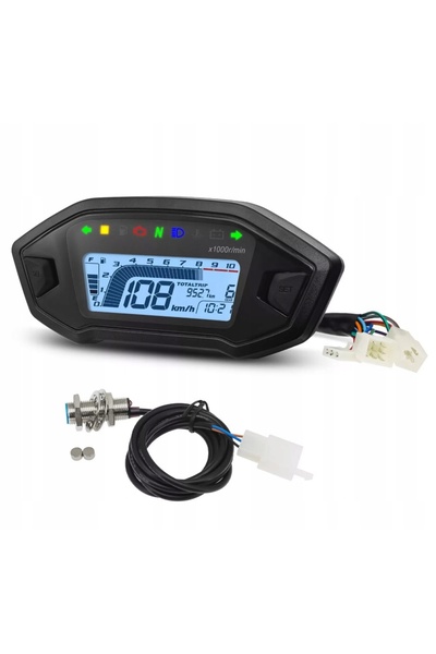 NO BRAND Tahometru digital LCD 13000 RPM pentru motor quad, cu iluminare de f...