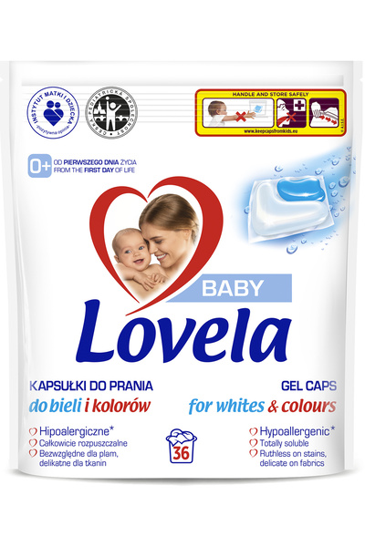 LOVELA Capsule de rufe pentru bebeluși, pentru haine colorate și albe, 36 buc...