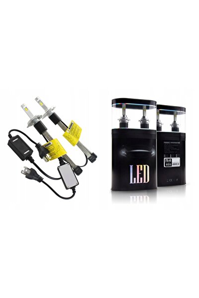 NO BRAND Becuri LED auto H4 9600lm R4 80W 12V 24V CANBUS Radiator 2 buc.