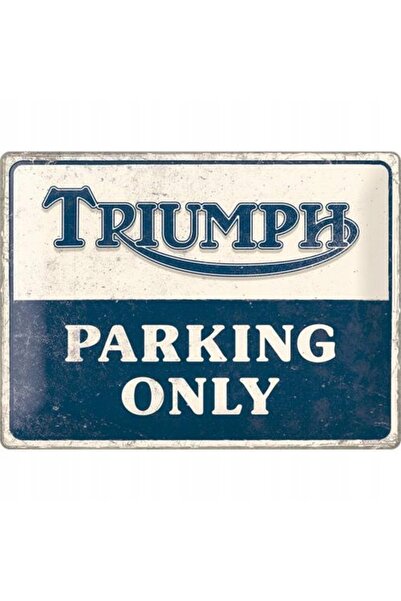 Nostalgic Art Poster metalic iconic 30x40  "Doar parcare Triumph " - Decor unic
