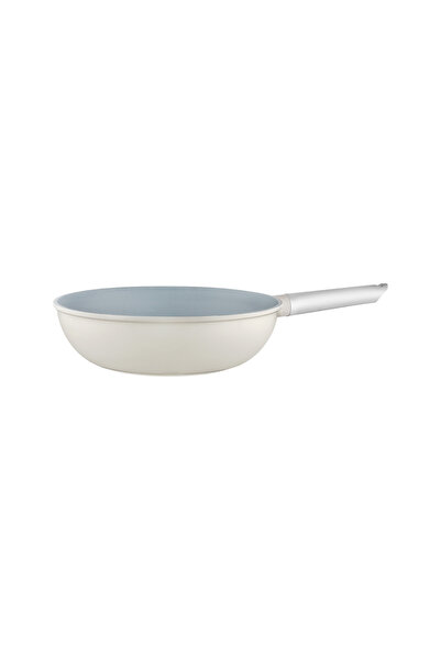 Madame Coco Vincenzo Cast Aluminum Wok Pan - Gray/Beige - 30 cm