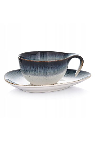 DUKAAN Cana cu farfurioară 150 ml Porțelan Cana de cappuccino Time Dim DUKA