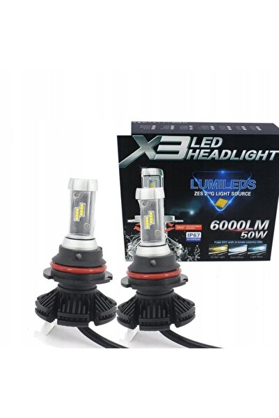NO BRAND Becuri LED auto HB5 9007 12000lm X3 ZES 50W 12V 24V CANBUS 2 bucăți