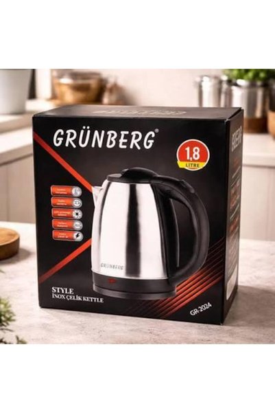 GRÜNBERG Style Inox 1,8 Litre Çelik Kettle