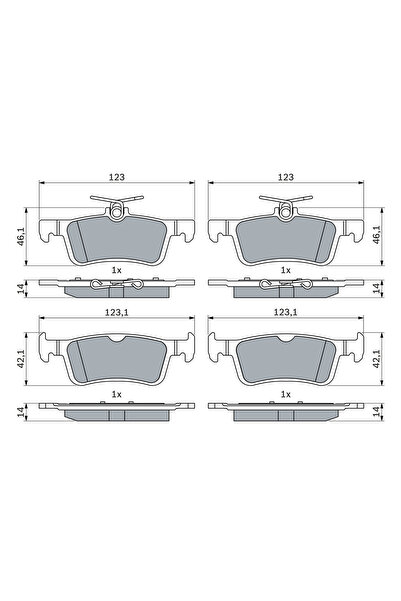 Bosch Set plăcuțe de frână. 0 986 424 866