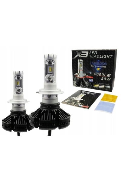 NO BRAND Becuri LED X3 H1 H3 H4 H7 H8 H9 H10 H11 H13 H16 H27W HB3 HB4 HB5 HIR2
