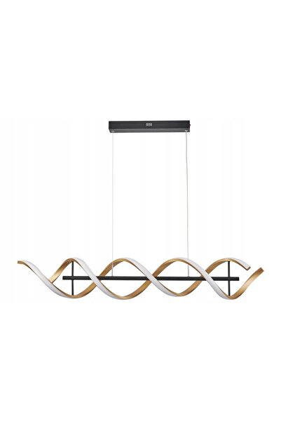 Reality Lustră suspendată spirală LED deasupra mesei negru/auriu Abrax 344201-09