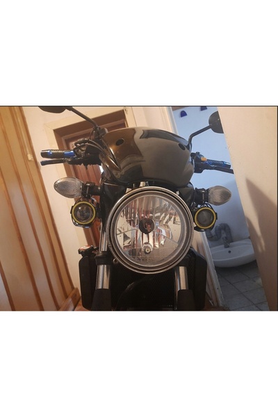 NO BRAND 2x Proiector de lucru cu halogen pentru motocicletă/ATV, cu inel LED...