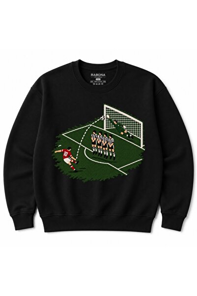 Rabona Fashion Φούτερ με γραφικό ποδοσφαίρου: Ελεύθερο κόψιμο στην κορυφαία γ...