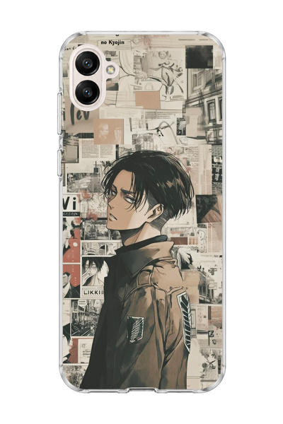 lelia Samsung Galaxy A06 Compatible Anime Newspaper Collage Printed Transpare...