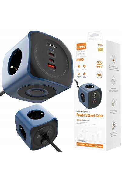 LDNIO Prelungitor USB cu încărcare rapidă QC3.0 PD