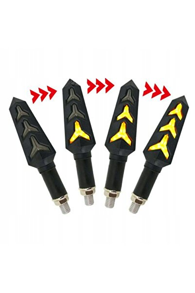 NO BRAND 4x LED DRL dinamici secvențiali pentru motociclete și ATV-uri, semna...