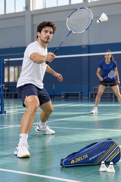 Delta DVR 801 Tek Parça Badminton Raket Seti 2 Raket + Taşıma Çantası + 3 Top