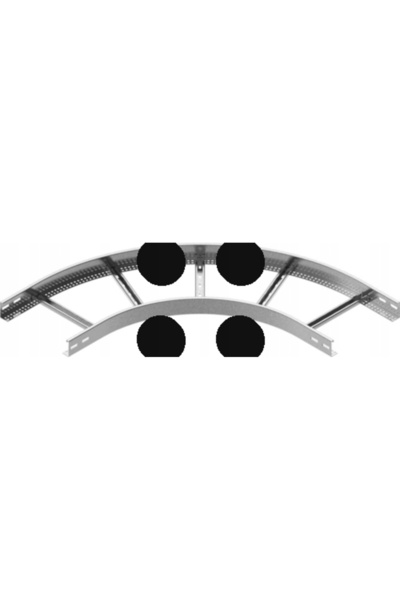 BAKS Arc de rampă pentru traseu de cablu 90st. LDC200H50N 200mm 456920 tablă ...