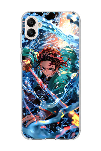 lelia Samsung Galaxy A04 Compatible Anime Water Sword Printed Transparent Pho...