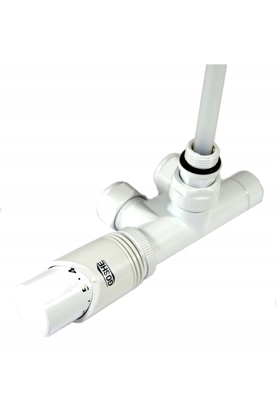 GOSHE Robinet termostatic combinat cu o singură intrare, alb, pentru radiator...