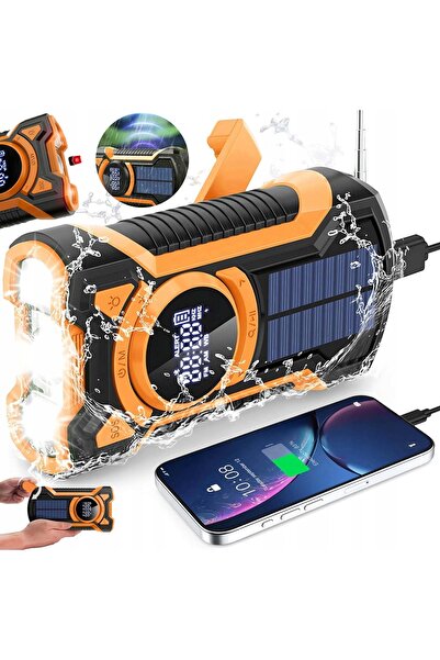 NO BRAND RADIO SOLAR PORTABIL 5000mAh SOS LANTERNĂ DYNAMO ÎNCorporată POWER BANK