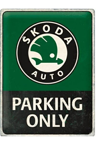 Nostalgic Art Poster metalic unic 30x40 Doar parcare Skoda - Doar pentru zona...
