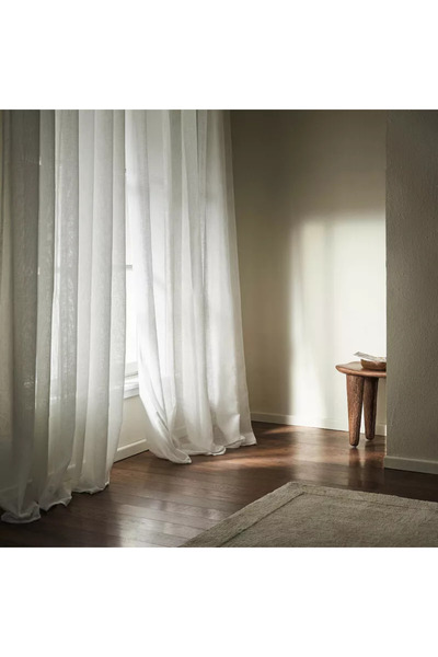 Gofis Home Ραμμένο Πανί Κουρτίνας με Τρουκς Κομπέ Εκρού 502 200Χ280