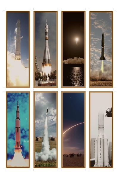 OEM Semne de Carte Set de 8 Lansare de Racheta, Design Spațiu și Astronomie, ...