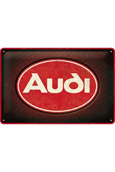 Nostalgic Art Nouă dimensiune a stilului cu poster metalic Logo Audi Roșu Str...