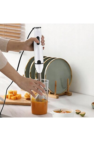 bedee Mixer de mână multifuncțional + lame din titan 400W alb