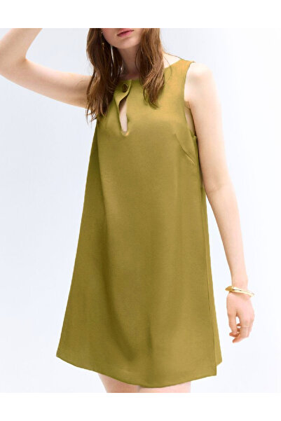 Evendi Short dress, Khaki