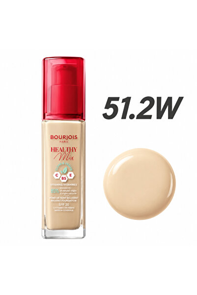 Bourjois كريم أساس بورجوا هيلثي ميكس كلين – كريم أساس سائل 51.2W فانيليا ذهبية