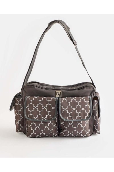 REDTAG Baby Brown Monogram Nursery Bag