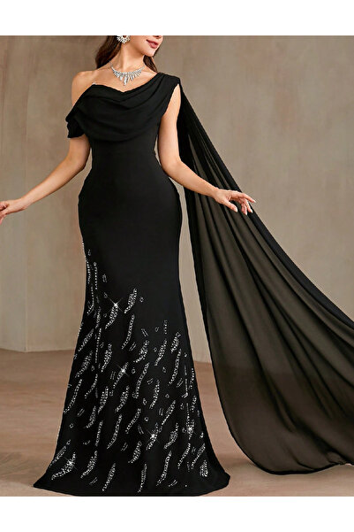 Evendi Long dress, Black