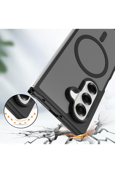 Techaks Galaxy Z Fold 8 Ultra Kılıf MagSafe Kamera Yükseltili Silikon Mat Parmak İzi Tutmayan