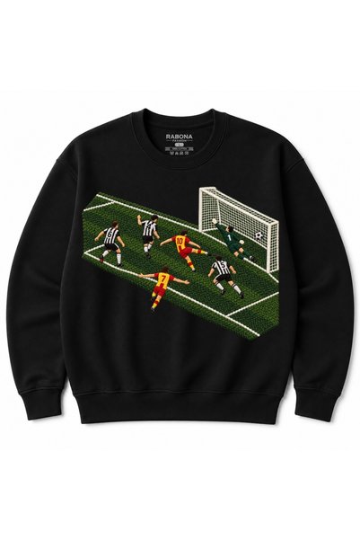 Rabona Fashion Φούτερ με Γραφικό Αγώνα Ποδοσφαίρου: Τελική Απόκριση με Ένα Πά...