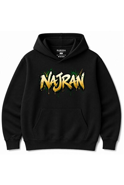 Rabona Fashion Najran Saudi Arabia Gold & Green Urban Graffiti Graphic Hoodie