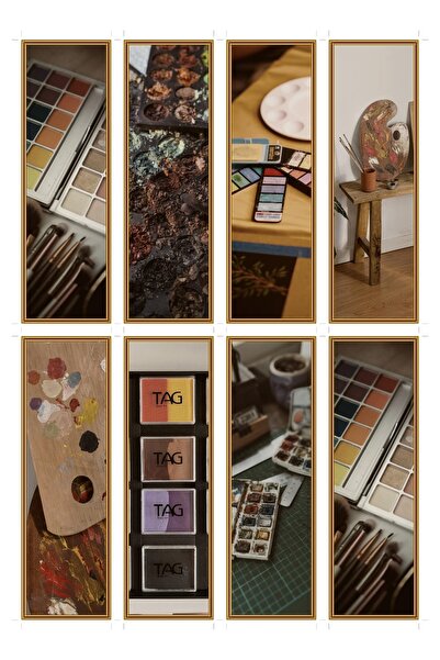 OEM Set 8 semne de carte cu tematica paleta de culori, design artistic, carto...