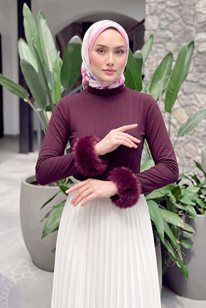 zenne Bluză cu mâneci din blană 4593 - MÜRDÜM