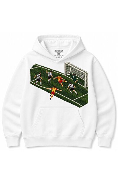 Rabona Fashion هودي برسومات كرة القدم بتصميم لاست تاتش جول فينيش فوتبول أكشن
