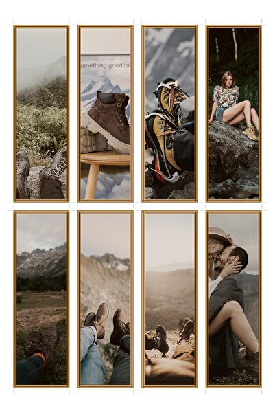 OEM Semne de Carte Set de 8 cu Tema Bocanci de Munte, Design Drumetie, Carton...