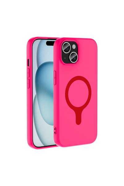 Techaks iPhone 15 Case Pastel Colorful Magsafe Camera Raised Silicone