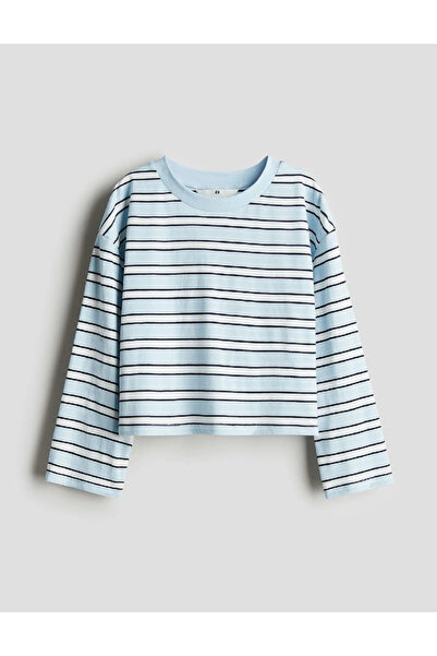 Evendi Blouse, Baby blue/White