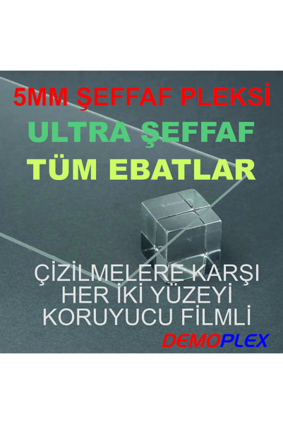 Demoplex Reklam Pleksi Market 5MM ŞEFFAF PLEKSİ | ULTRA CLEAR ŞEFFAF | TÜM EB...