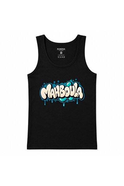 Rabona Fashion Mahboula Kuwait Turquoise Bubble Graffiti Graphic Tank Top