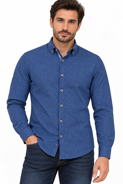 Fashion Wear Ανδρικό Πουκάμισο Σχεδιαστών 100% Βαμβακερό Luciano Faketti