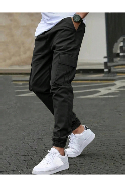 Evendi Set pantaloni, Gri/Negru