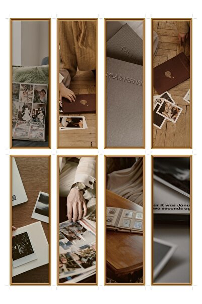 OEM Set 8 Semne de Carte cu Tematica Album Foto, Design Elegant, Carton Premi...