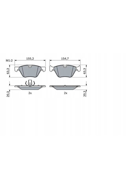 Bosch Set plăcuțe de frână. 0 986 424 621
