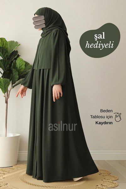 ASİLNUR Esra Cepkenli Shawl Gift Set Khaki
