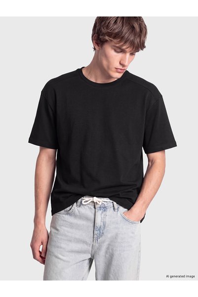 LC Waikiki Zero Roba Collar Combed Cotton Men's T-Shirt from Uzg Store for St...