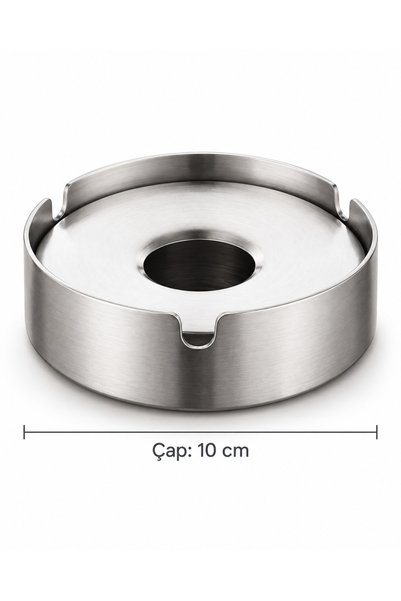 Genel Markalar Yuvarlak Metal Küllük 10 cm